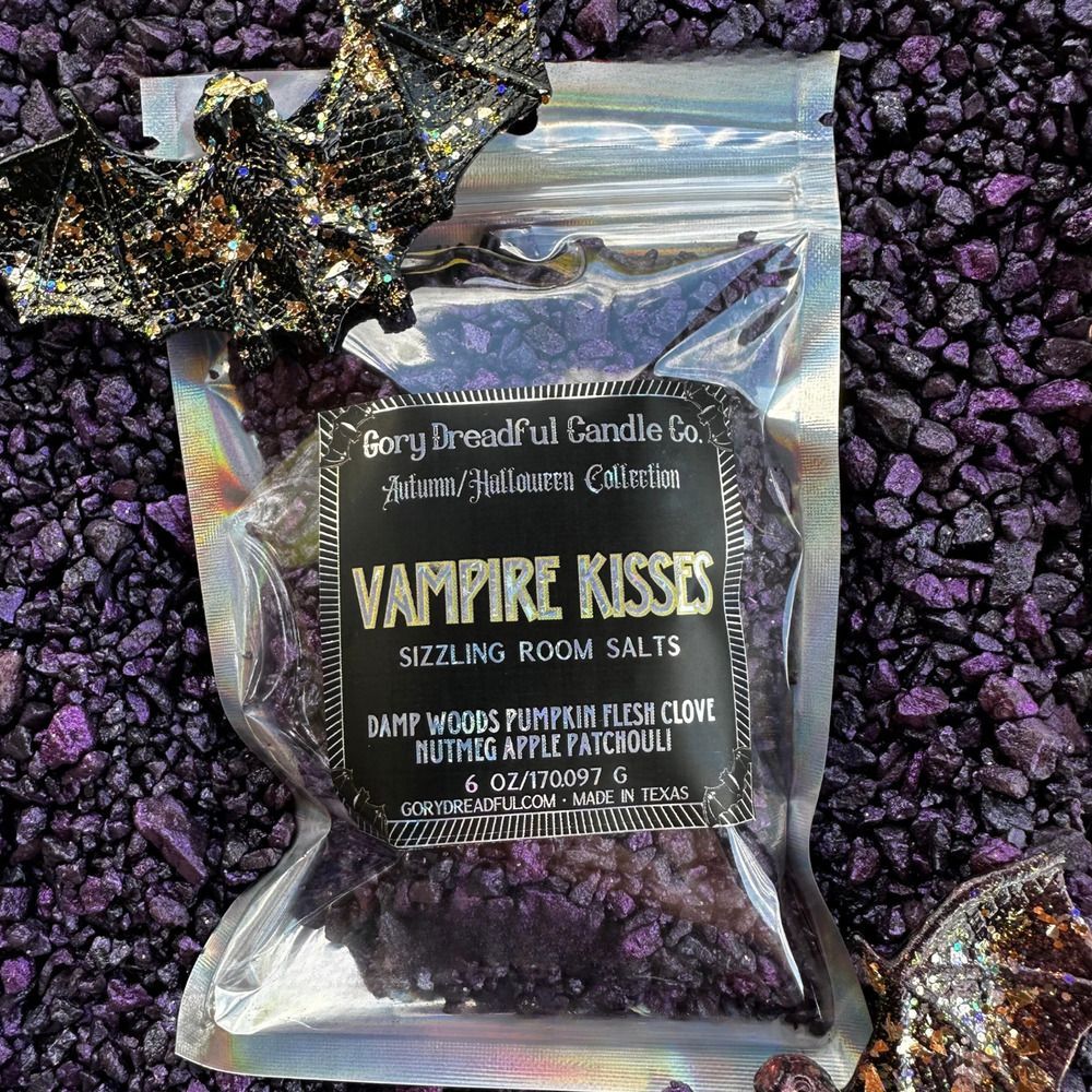 Vampire Kisses Sizzling Room Salt Crystal Potpourri: Damp Woods Pumpkin Flesh Cl